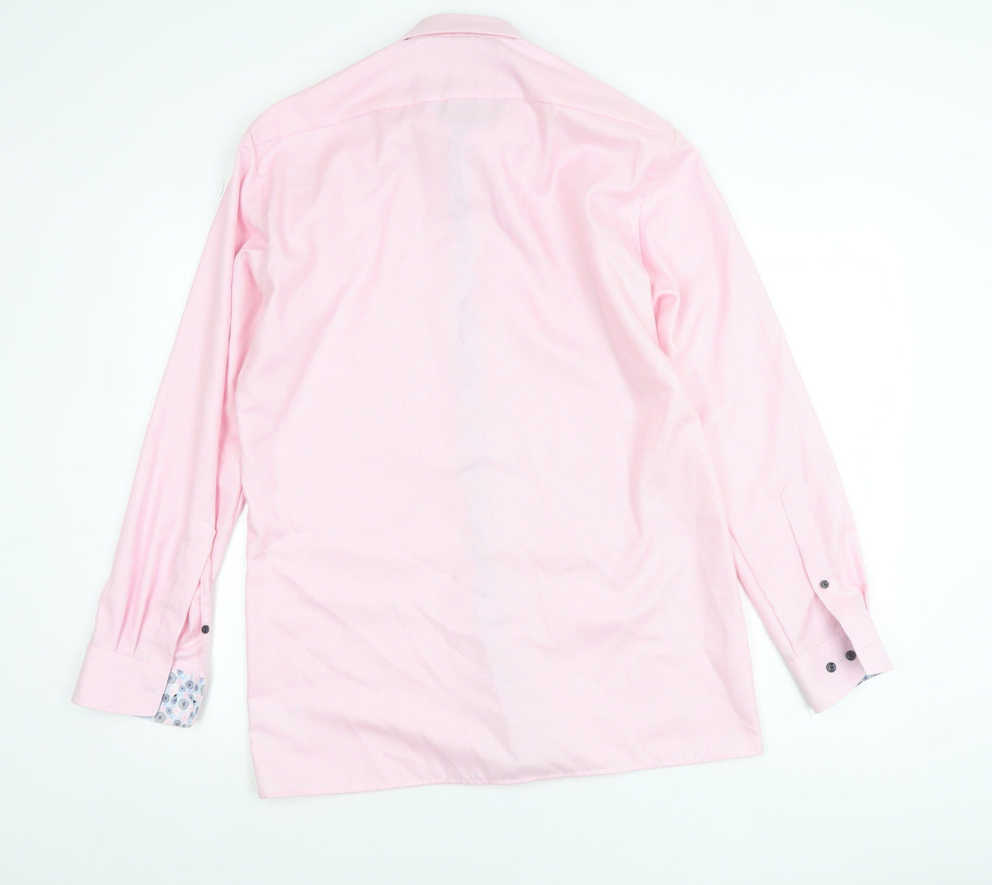 OLYMP Men's Pink Long Sleeve Classic Fit Cotton Business Shirt 15.75in