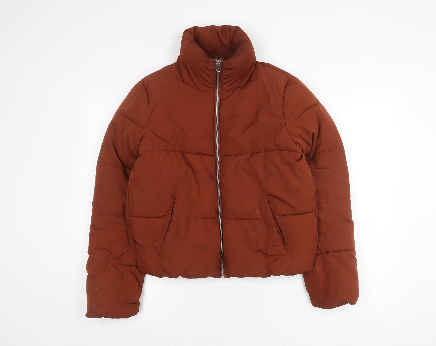 Jacqueline de Yong Women’s Brown Puffer Jacket Size S Winter Coat