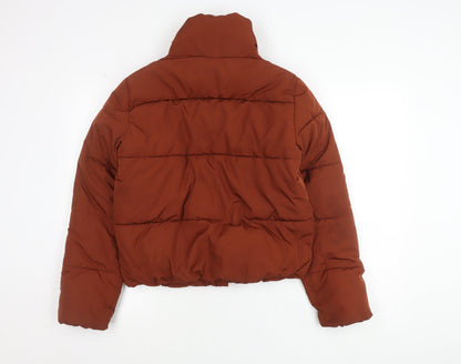 Jacqueline de Yong Women’s Brown Puffer Jacket Size S Winter Coat