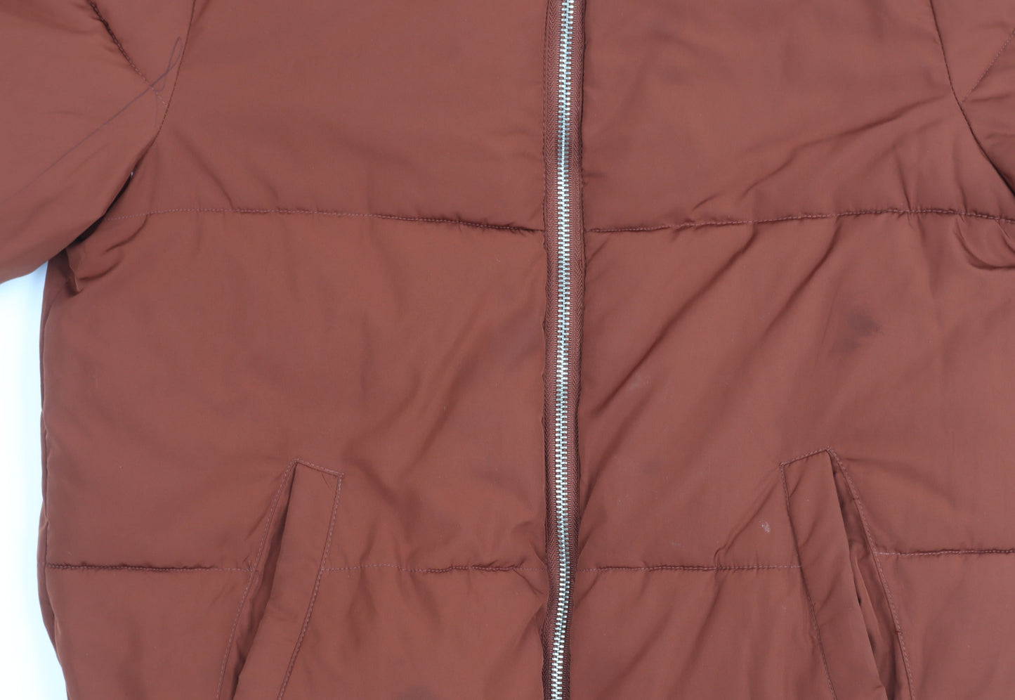 Jacqueline de Yong Women’s Brown Puffer Jacket Size S Winter Coat