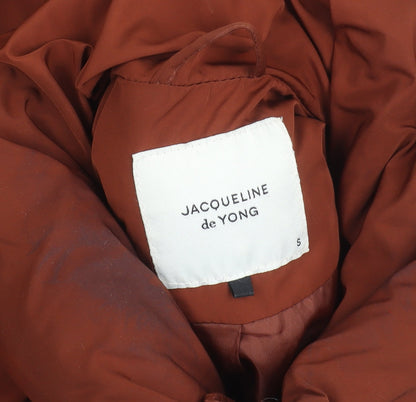 Jacqueline de Yong Women’s Brown Puffer Jacket Size S Winter Coat
