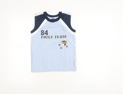 Rebel Active Boys Blue Sleeveless Football Tank Top 5-6 Years