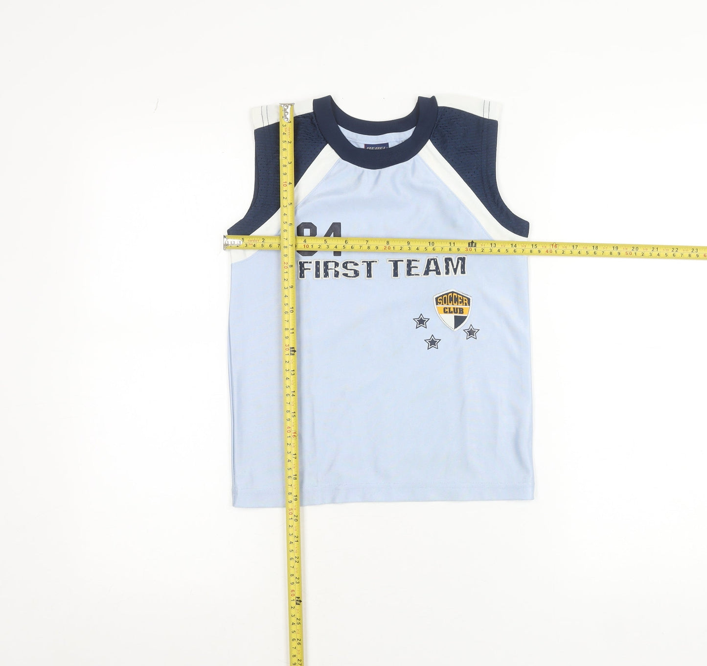 Rebel Active Boys Blue Sleeveless Football Tank Top 5-6 Years