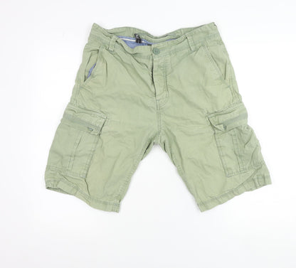 O'Neill Men's Green Cotton Cargo Shorts Size 32 Regular Fit