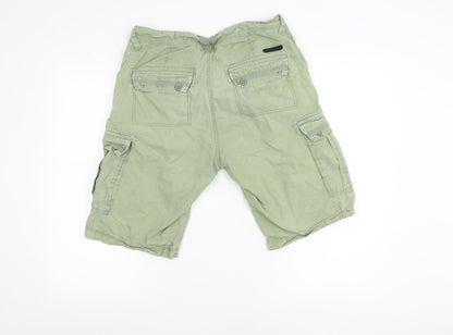 O'Neill Men's Green Cotton Cargo Shorts Size 32 Regular Fit