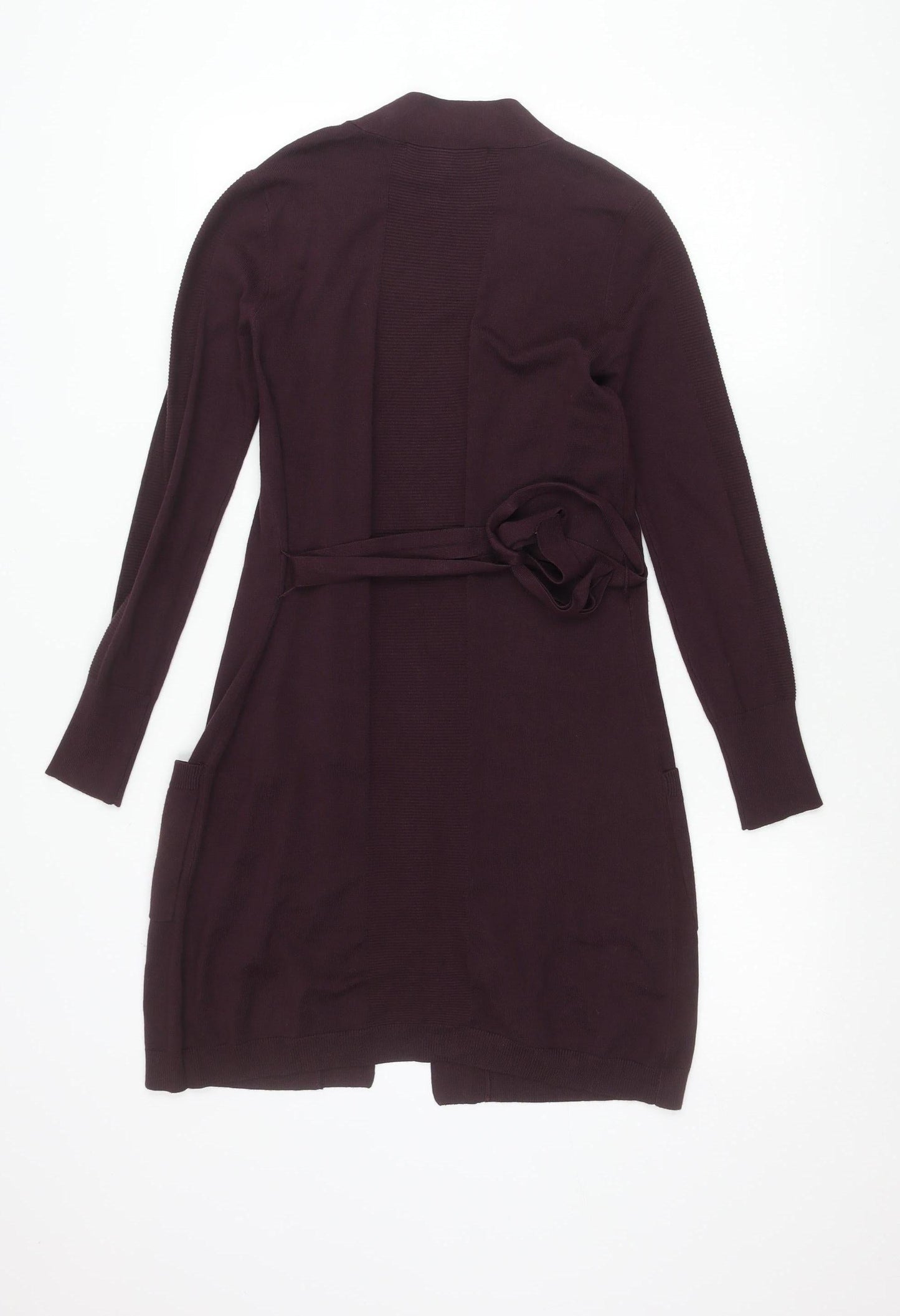 Principles by Ben de Lisi Womens Purple Size 10 Belted Cardigan
