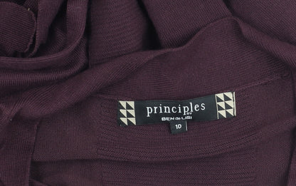 Principles by Ben de Lisi Womens Purple Size 10 Belted Cardigan
