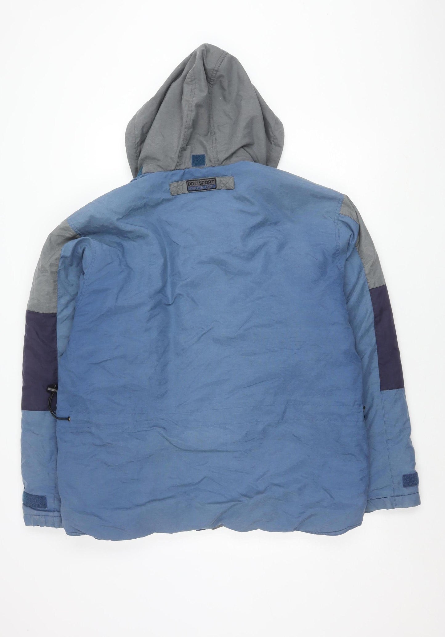 Daniel David Men's Blue Hooded Puffer Jacket Size M Nylon Winter Coat