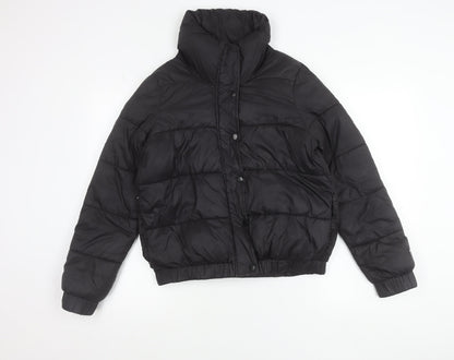 DKNY Women's Black Puffer Jacket Size S Short Quilted Winter Coat