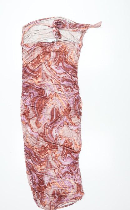 ASOS Design Women’s Multicoloured Strapless Bodycon Dress Size 12 Tall