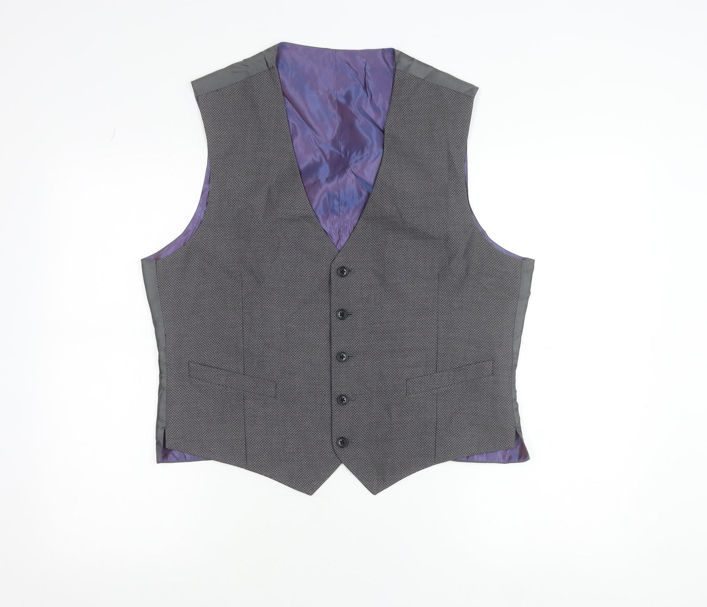 Daniel Grahame Men's Grey Waistcoat 42 Classic Formal Tweed Style