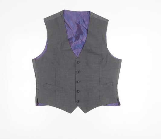 Daniel Grahame Men's Grey Waistcoat 42 Classic Formal Tweed Style
