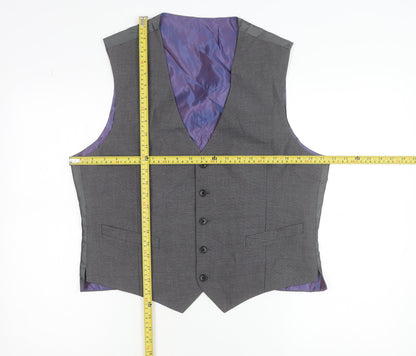 Daniel Grahame Men's Grey Waistcoat 42 Classic Formal Tweed Style