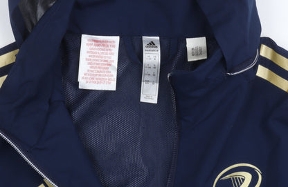 Adidas Boys Navy Leinster Rugby Hooded Windbreaker Jacket 11-12 Years