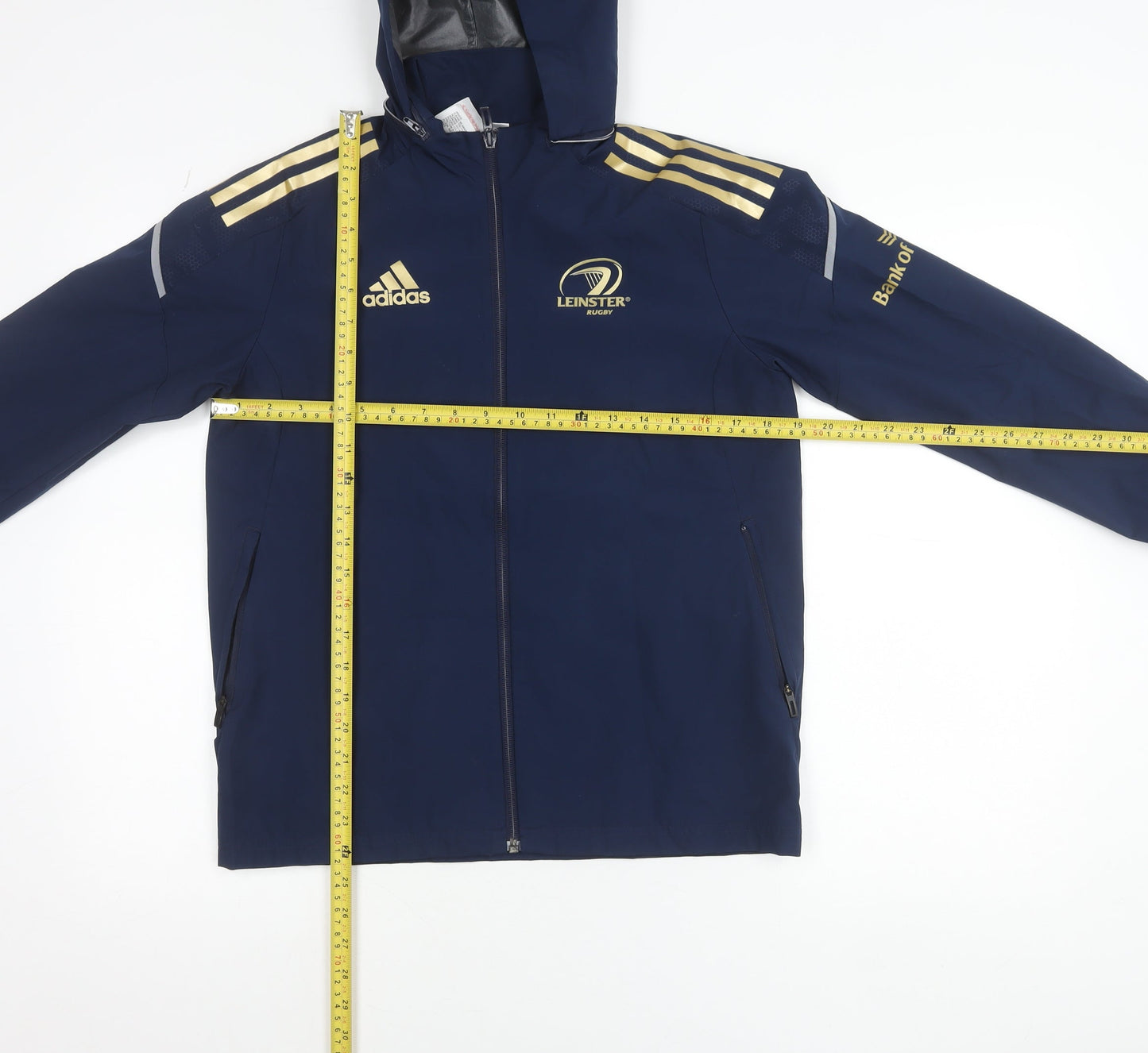 Adidas Boys Navy Leinster Rugby Hooded Windbreaker Jacket 11-12 Years