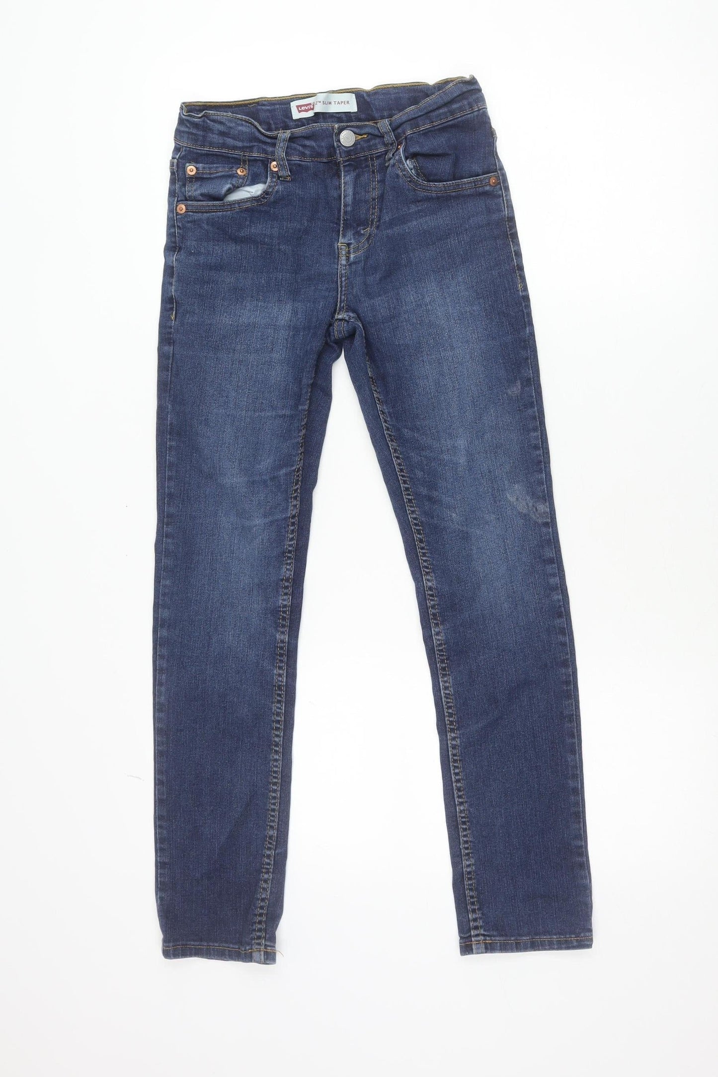Levi's Girls Blue 512 Slim Taper Jeans 12 Years Cotton Denim Stretch