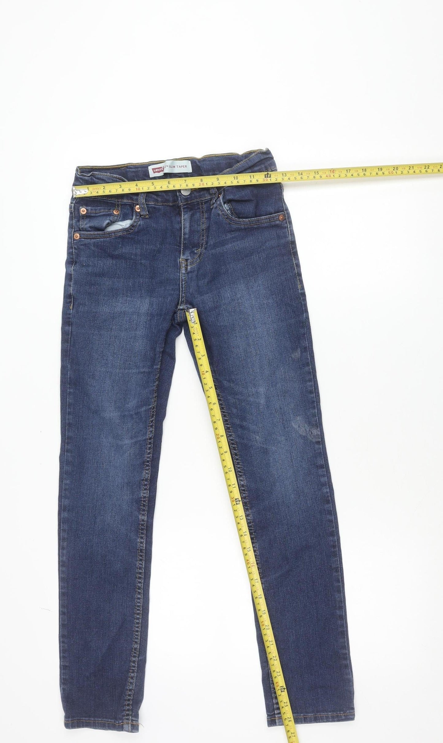 Levi's Girls Blue 512 Slim Taper Jeans 12 Years Cotton Denim Stretch