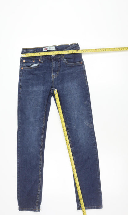Levi's Girls Blue 512 Slim Taper Jeans 12 Years Cotton Denim Stretch
