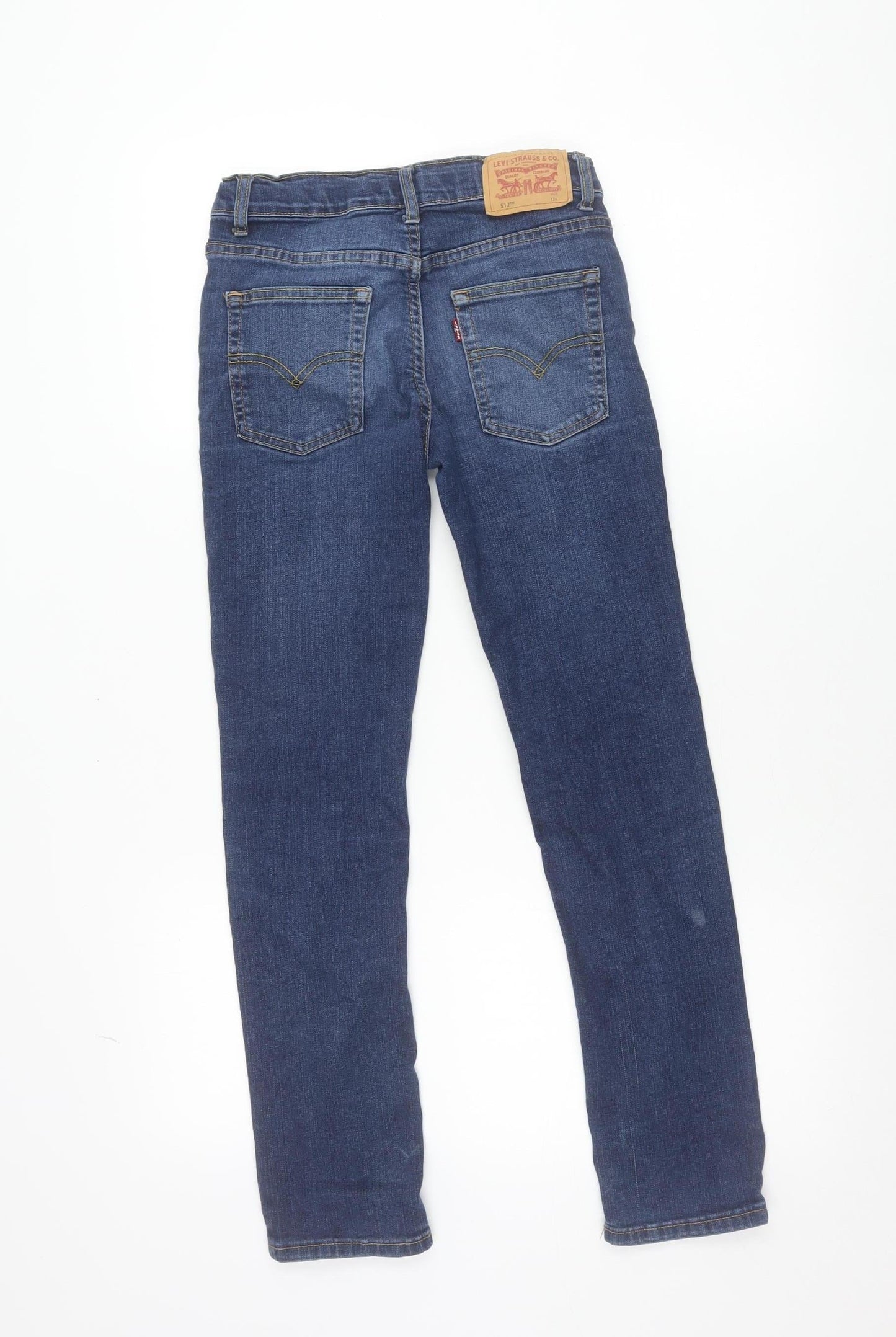 Levi's Girls Blue 512 Slim Taper Jeans 12 Years Cotton Denim Stretch