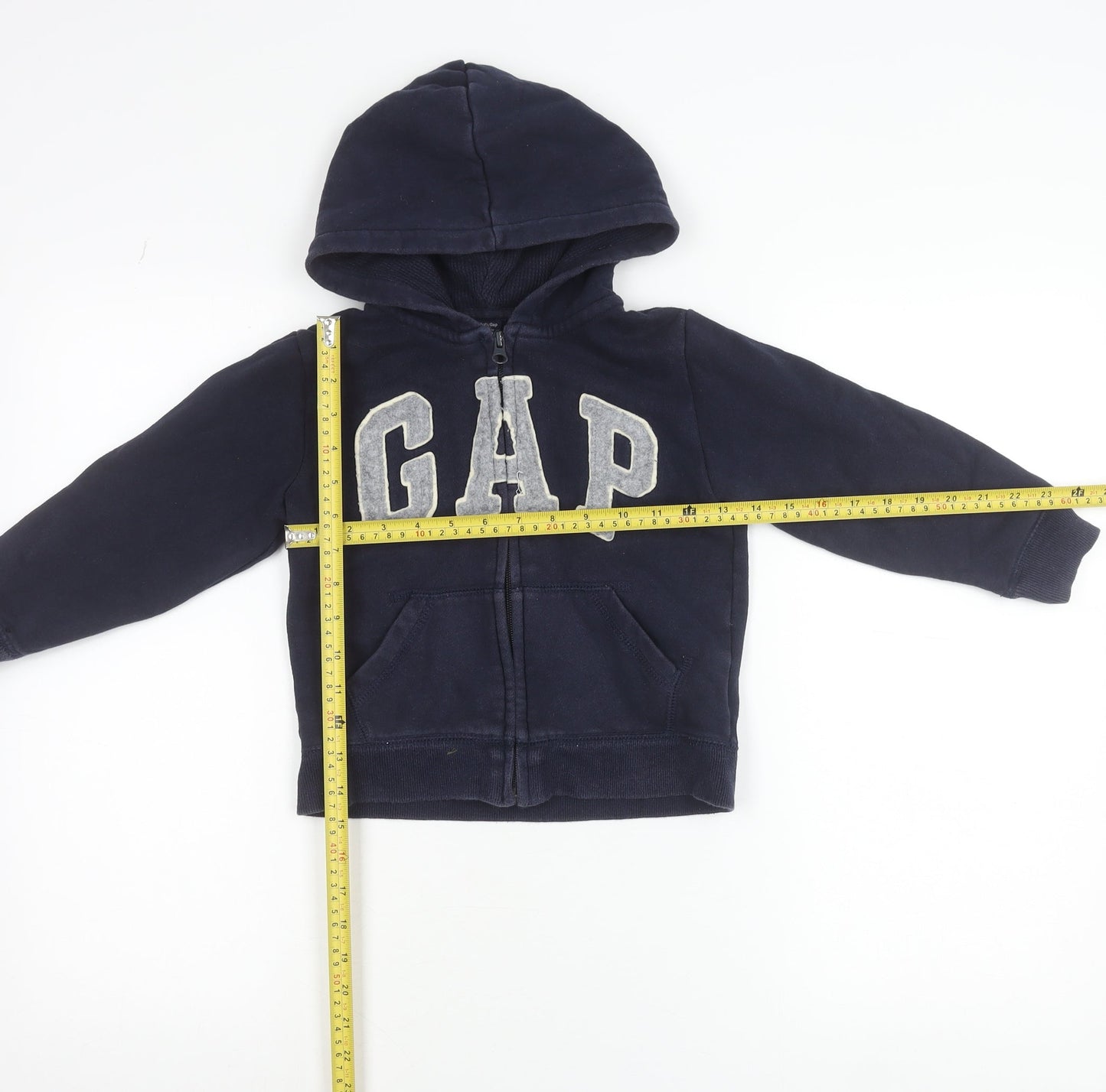 Gap Boys Blue Hooded Full Zip Logo Fleece Jacket 5 Years