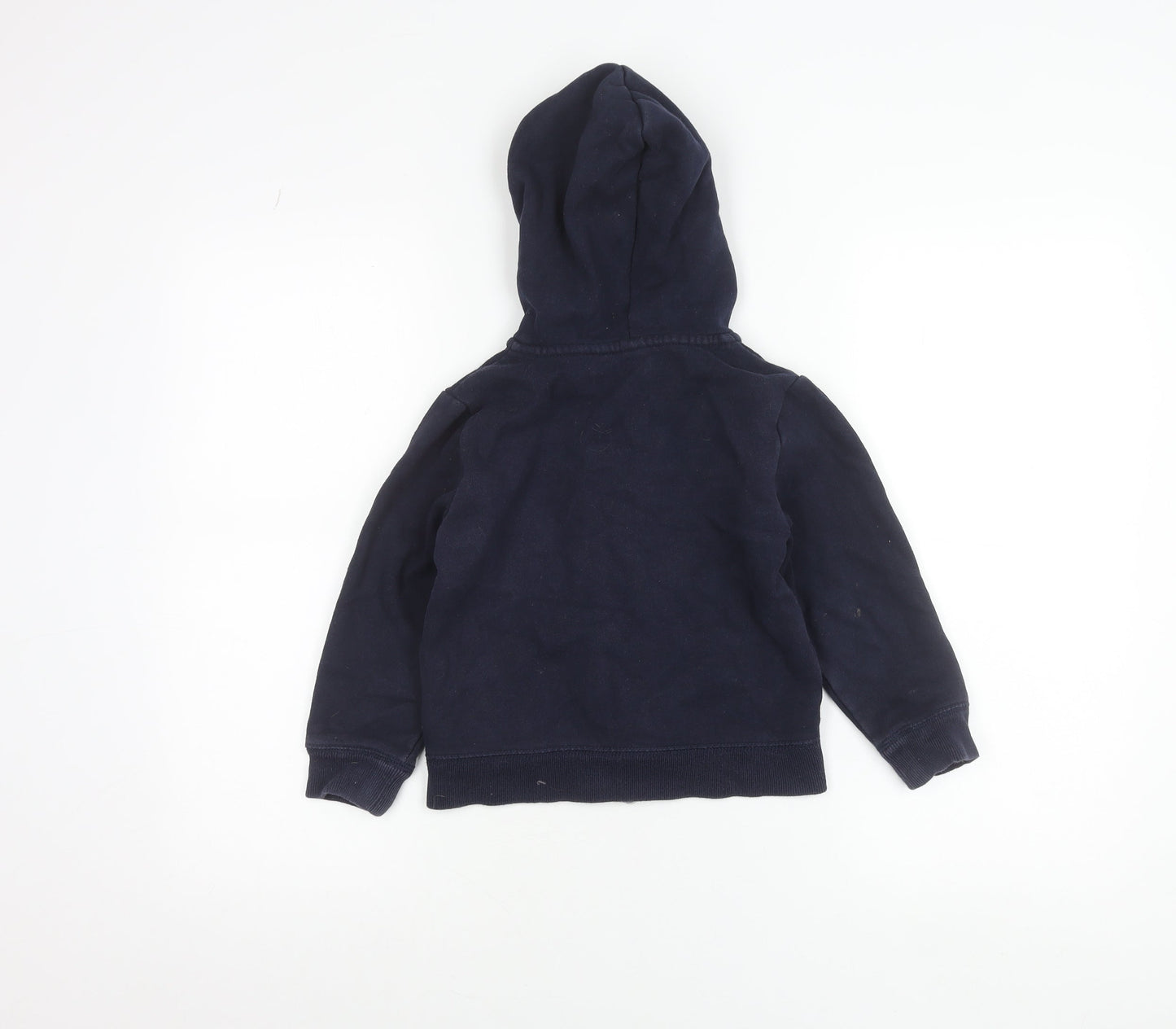 Gap Boys Blue Hooded Full Zip Logo Fleece Jacket 5 Years
