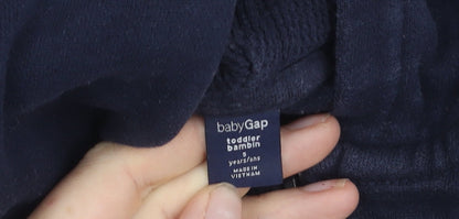 Gap Boys Blue Hooded Full Zip Logo Fleece Jacket 5 Years