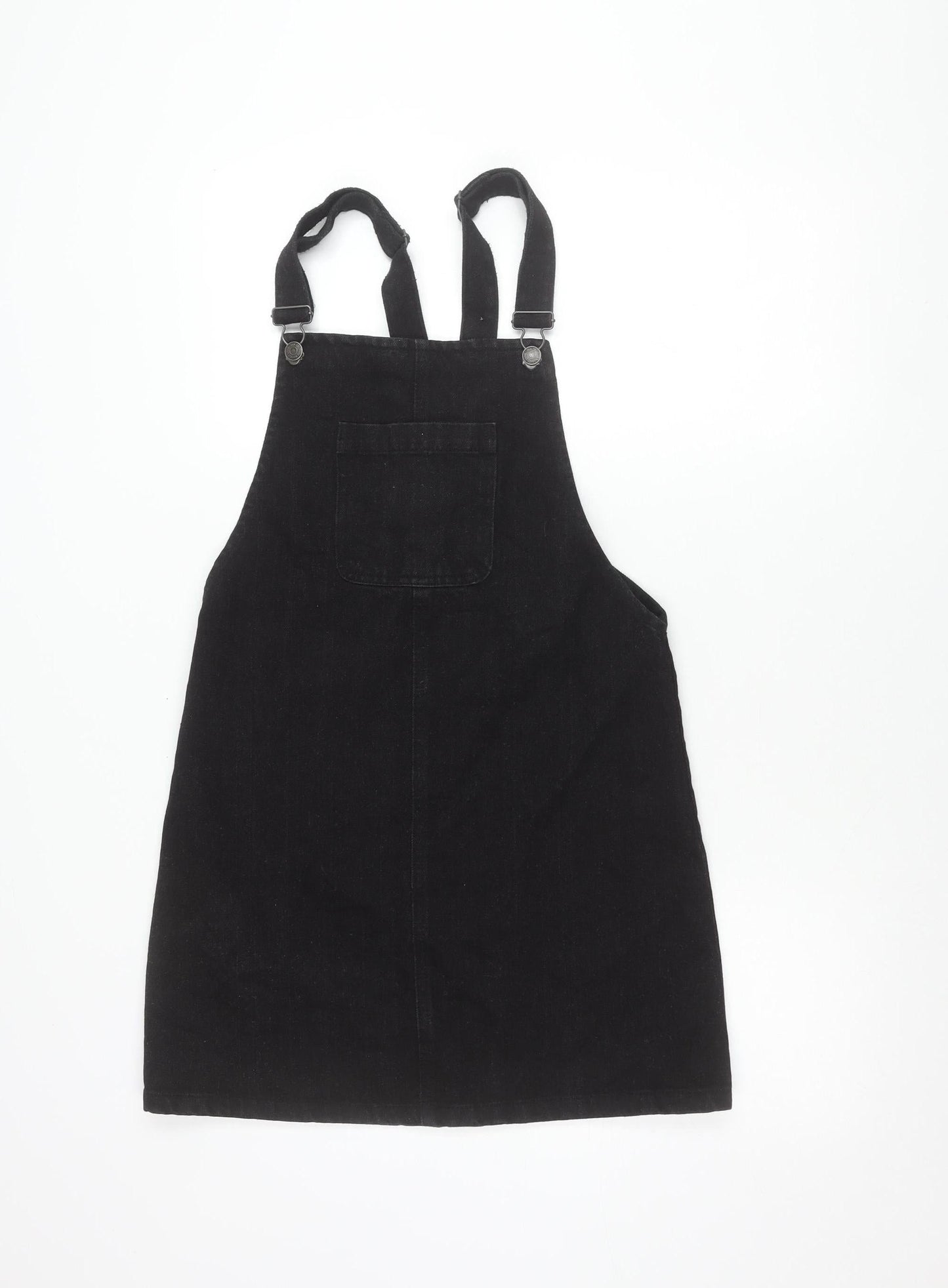 Denim Co. Womens Black Size 6 Denim Pinafore Dress
