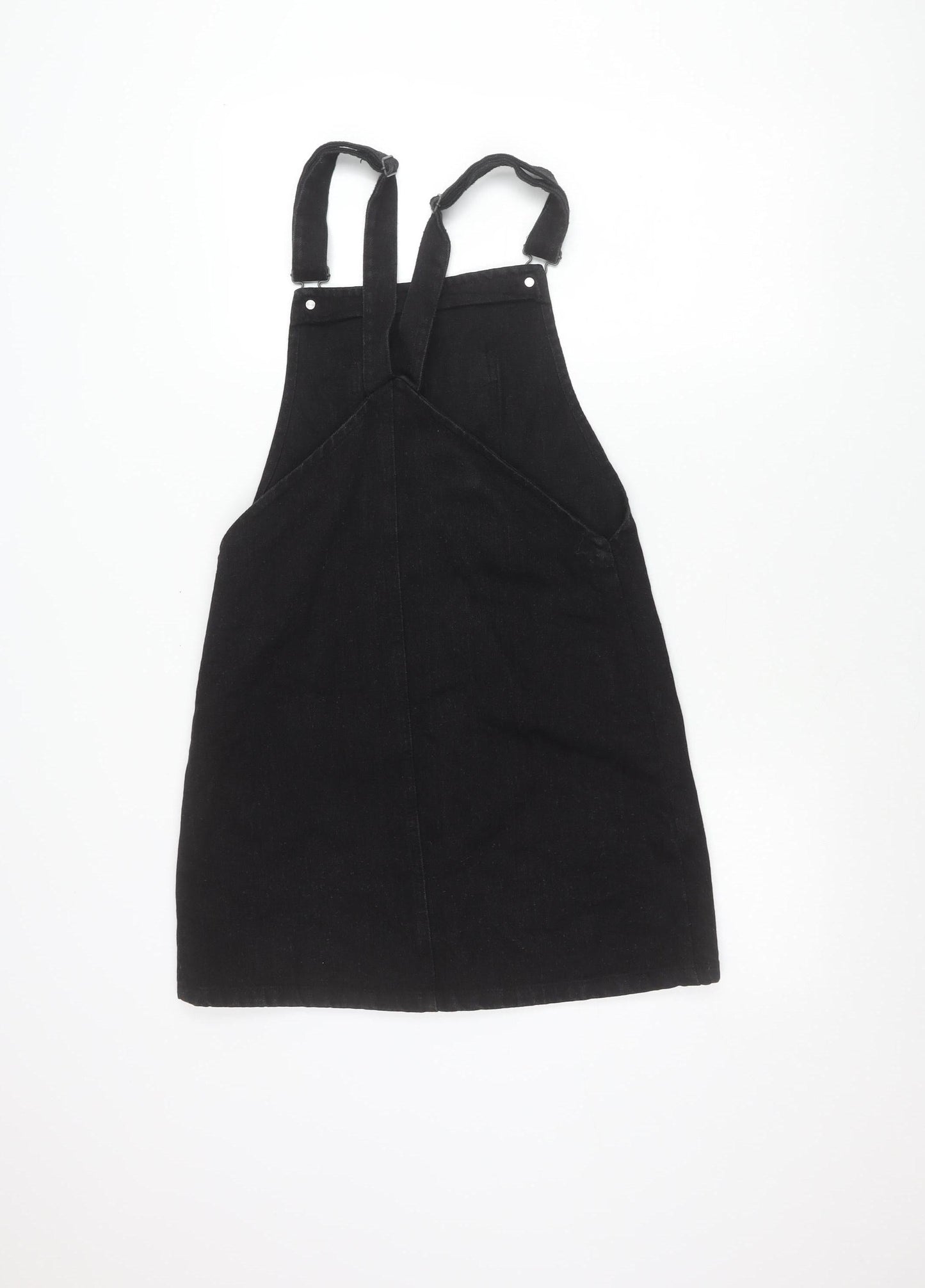 Denim Co. Womens Black Size 6 Denim Pinafore Dress