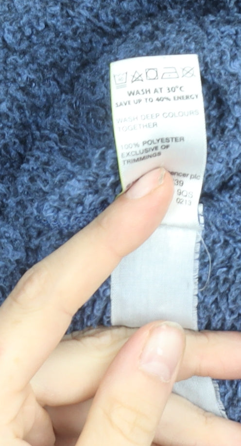 Marks and Spencer North Coast Blue Fleece Pullover Sweatshirt L Womens