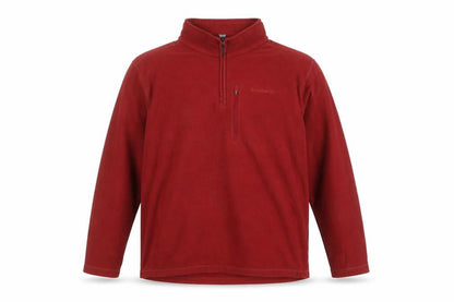 Brasher Mens Red Fleece 1/4 Zip Pullover Sweatshirt XL