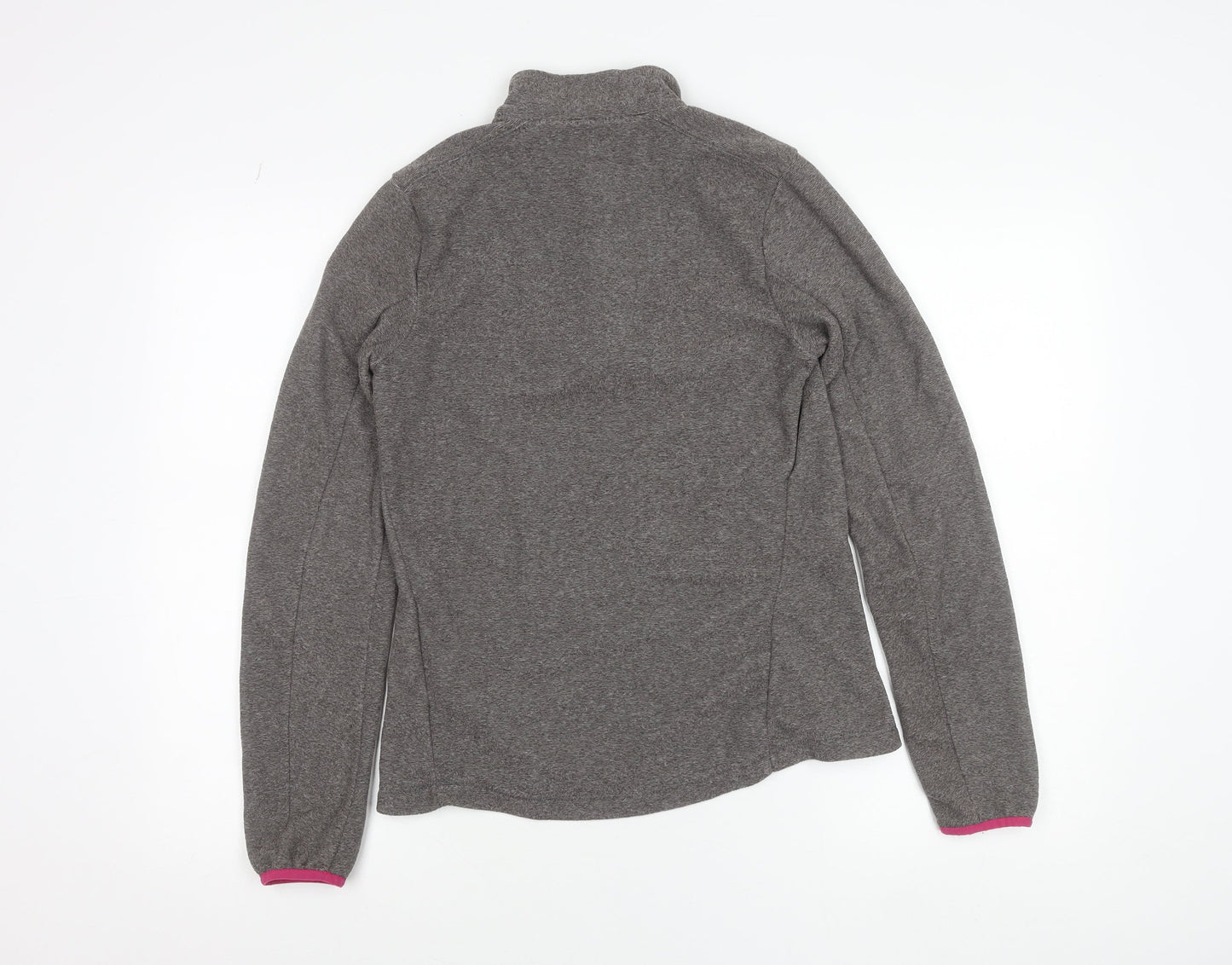 Decathlon Women Grey Fleece 1/2 Zip Lightweight Jacket Size S