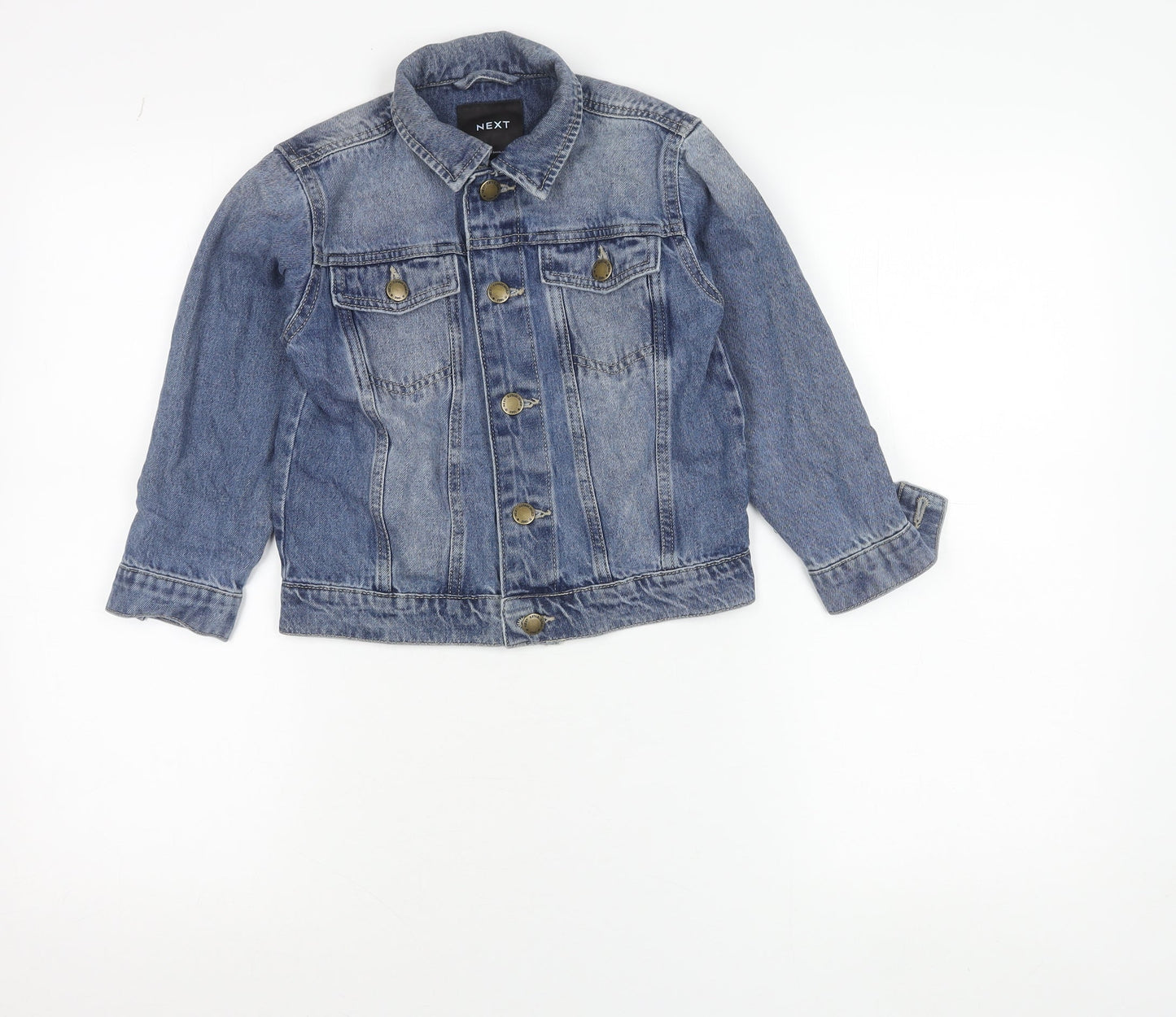 Next Girls Blue Denim Jacket 5 Years Button Up Classic Style