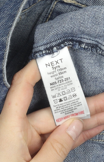 Next Girls Blue Denim Jacket 5 Years Button Up Classic Style