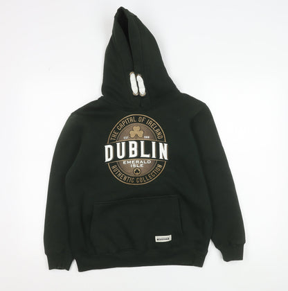 Irish Connexxion Boys Green Dublin Pullover Hoodie 11-12 Years Cotton Blend