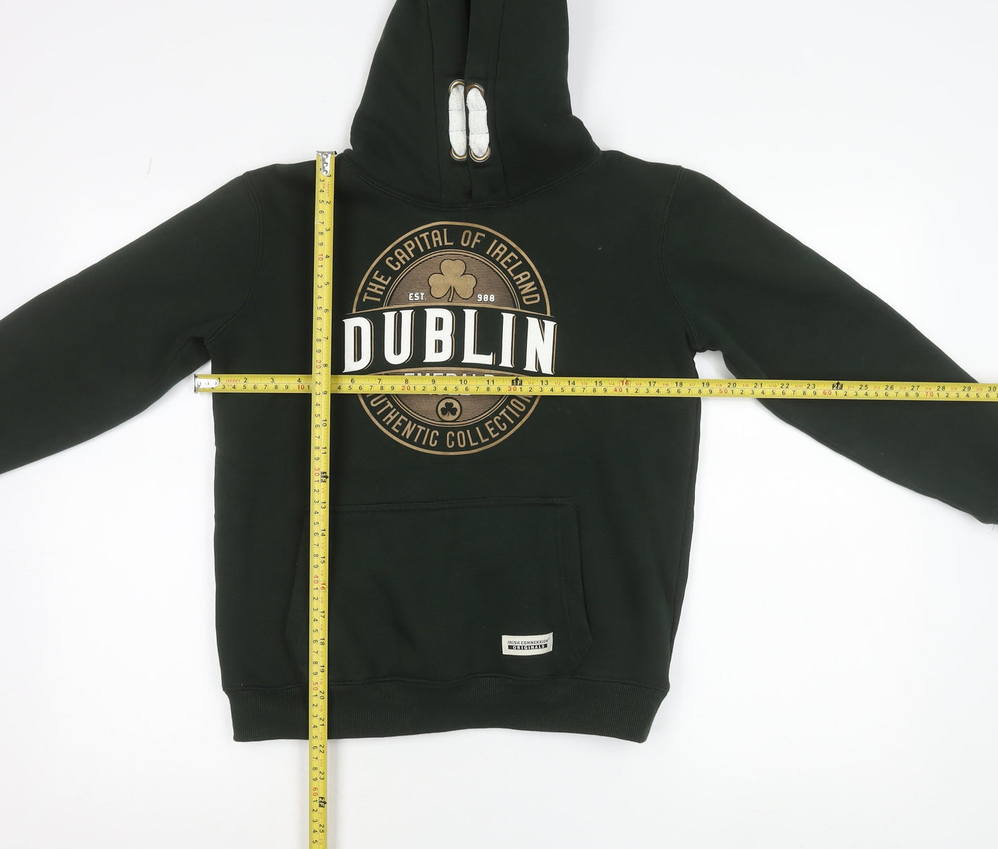 Irish Connexxion Boys Green Dublin Pullover Hoodie 11-12 Years Cotton Blend