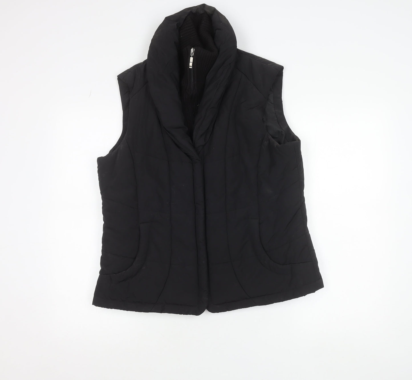 ALEX & Co. Women's Black Size 14 Padded Puffer Waistcoat