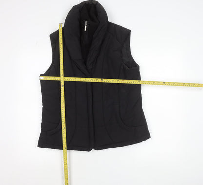 ALEX & Co. Women's Black Size 14 Padded Puffer Waistcoat