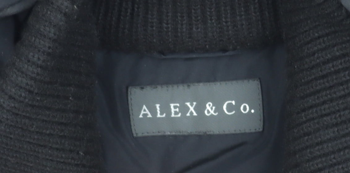 ALEX & Co. Women's Black Size 14 Padded Puffer Waistcoat