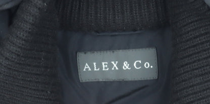 ALEX & Co. Women's Black Size 14 Padded Puffer Waistcoat