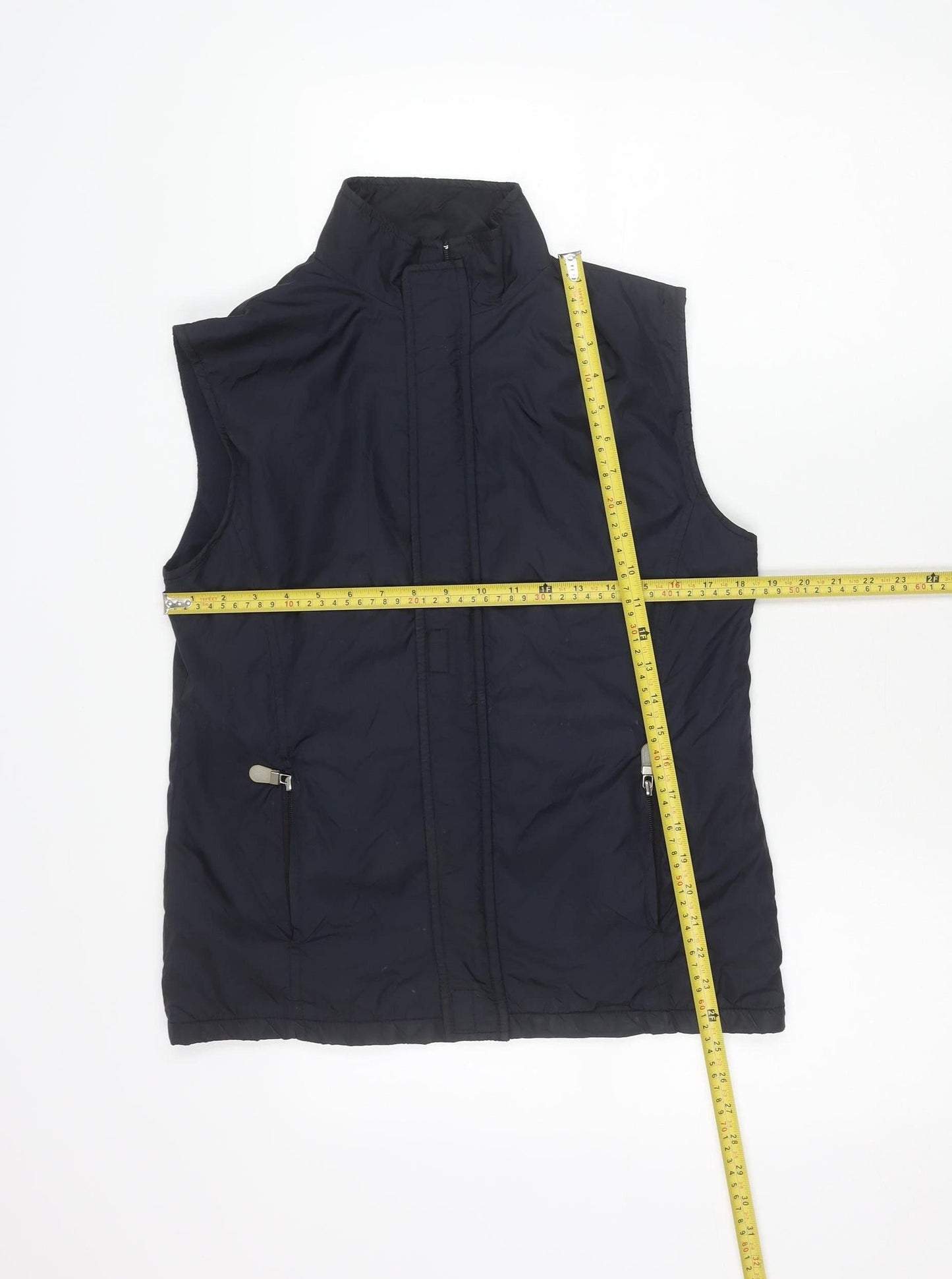 Olsen Men's Blue Lined Bodywarmer Waistcoat Size 40 Regular Fit