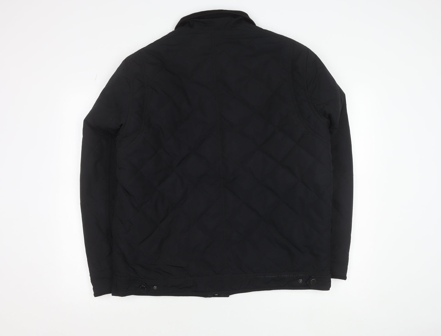Austin Reed Men’s Black Quilted Jacket L Lightweight Mid-Length Casual