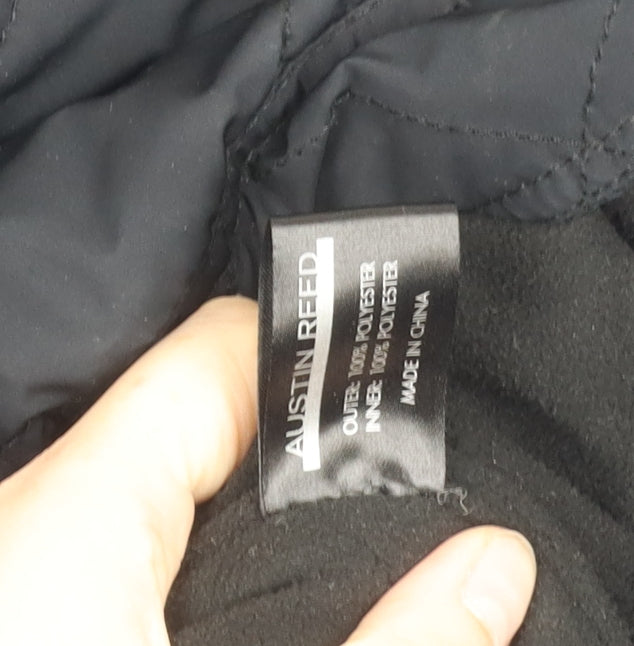 Austin Reed Men’s Black Quilted Jacket L Lightweight Mid-Length Casual