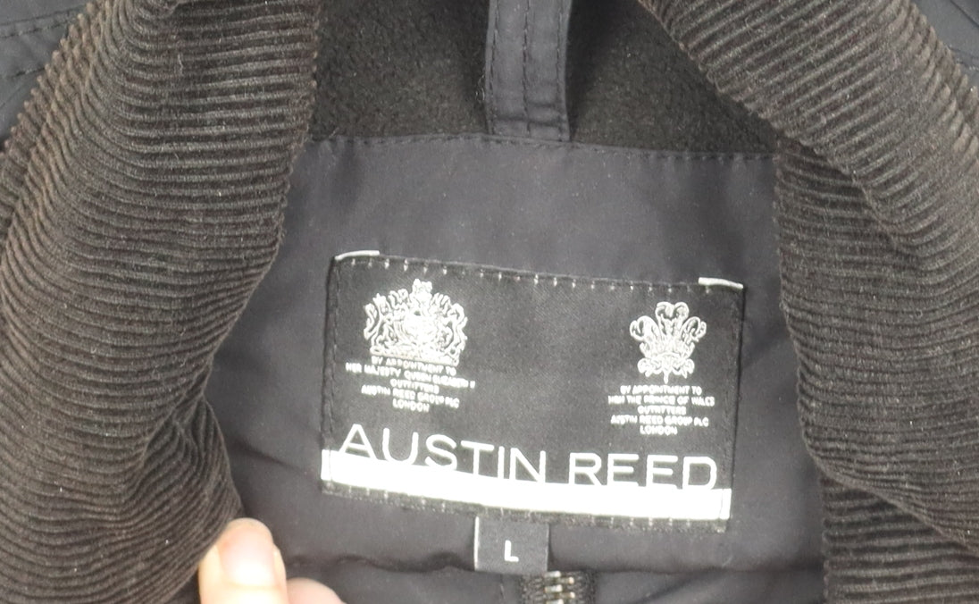 Austin Reed Men’s Black Quilted Jacket L Lightweight Mid-Length Casual