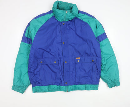 Roamer Men's Blue XL 90s Retro Puffer Jacket Nylon Winter Coat