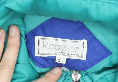 Roamer Men's Blue XL 90s Retro Puffer Jacket Nylon Winter Coat