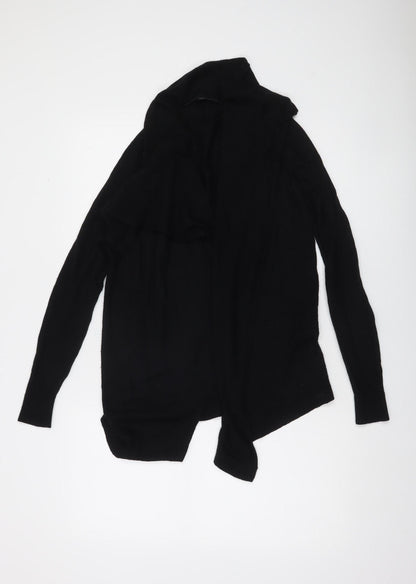 French Connection Womens Black XS Wool Modal Knit Open Cardigan