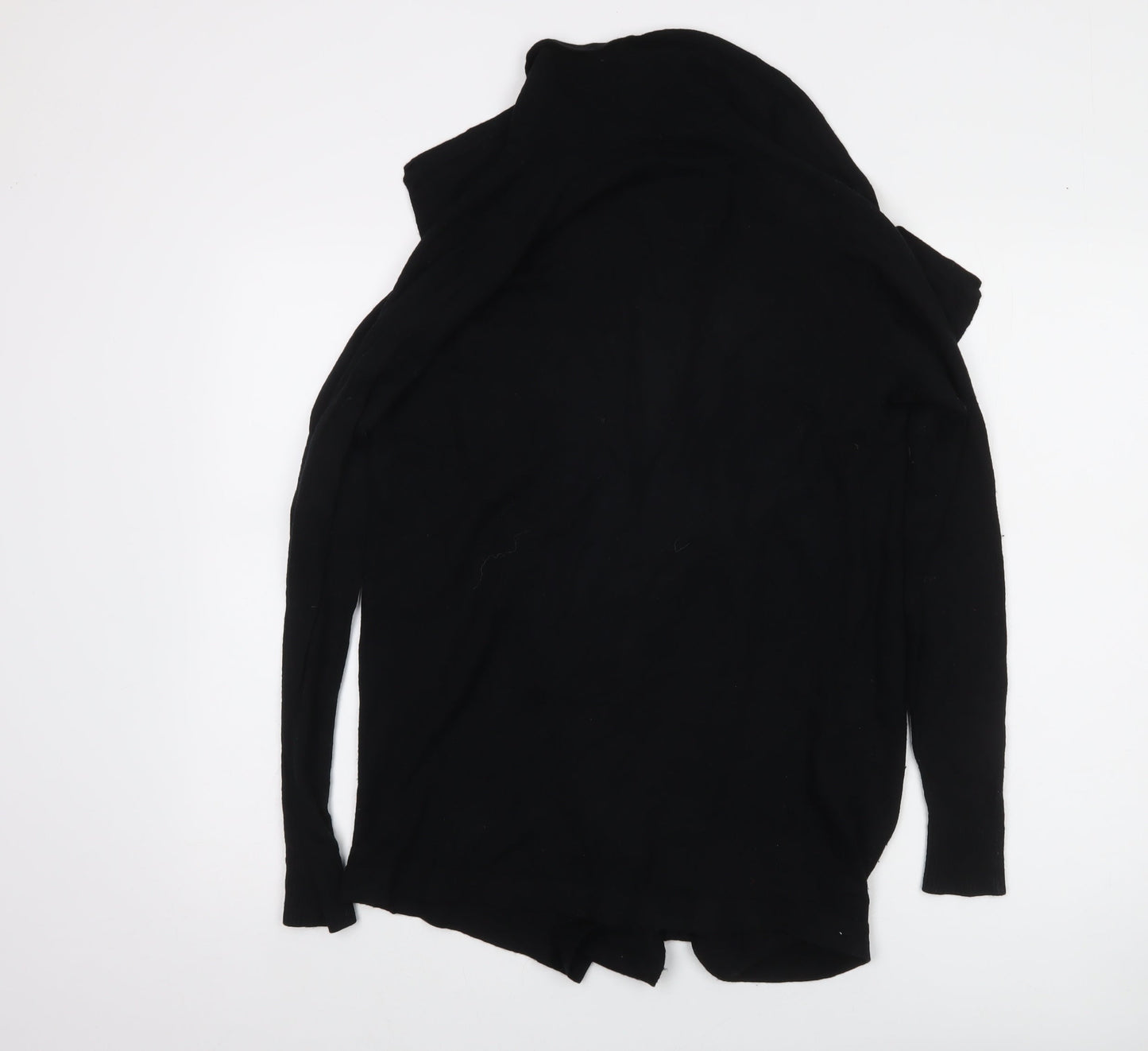 French Connection Womens Black XS Wool Modal Knit Open Cardigan