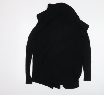 French Connection Womens Black XS Wool Modal Knit Open Cardigan