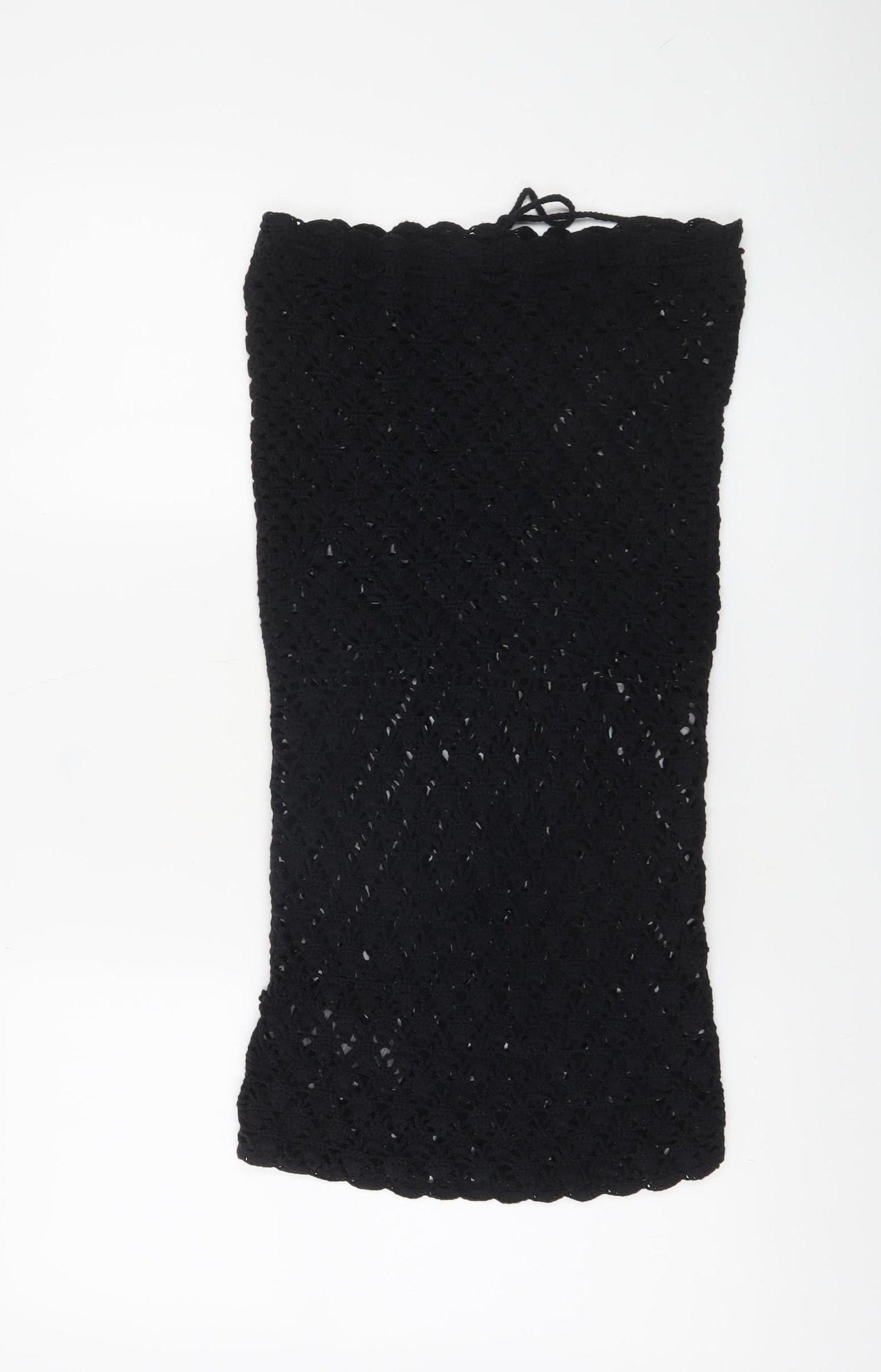 Urban Outfitters Women's Black XS Crochet Strapless Short Dress