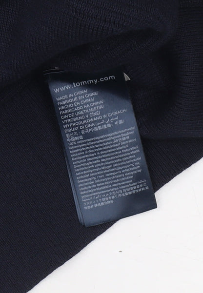 Tommy Hilfiger Men’s Blue 2XL Cotton Crew Neck Pullover Jumper